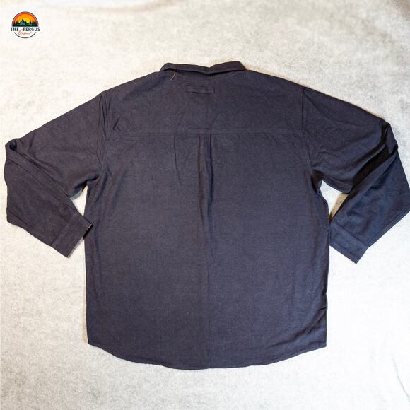 Legendary Whitetails Button-Up Shirt Navy Blue Flannel Long Sleeve Men's Sz 2XL - Picture 2 of 11